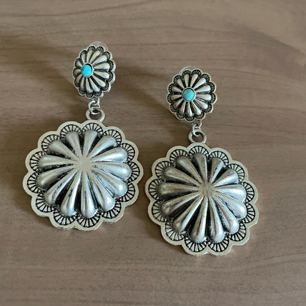 Silver earrings
